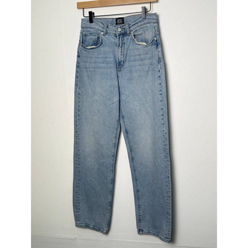 BDG Urban Outfitters Womens 27 High Rise Straight Leg Light Wash Blue Jeans